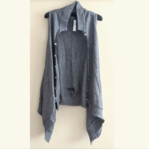 NWT Asymmetrical Sweater Vest Duster by Buffalo by David Bitton